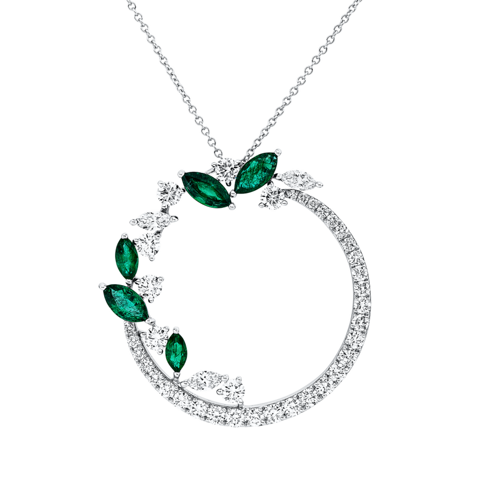 Brogle Selection necklace with emerald pendant Brogle Selection necklace with emerald pendant