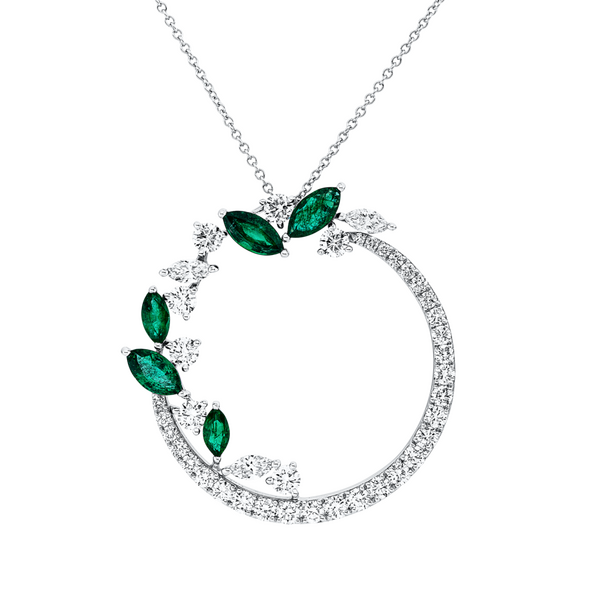 Brogle Selection necklace with emerald pendant Brogle Selection necklace with emerald pendant