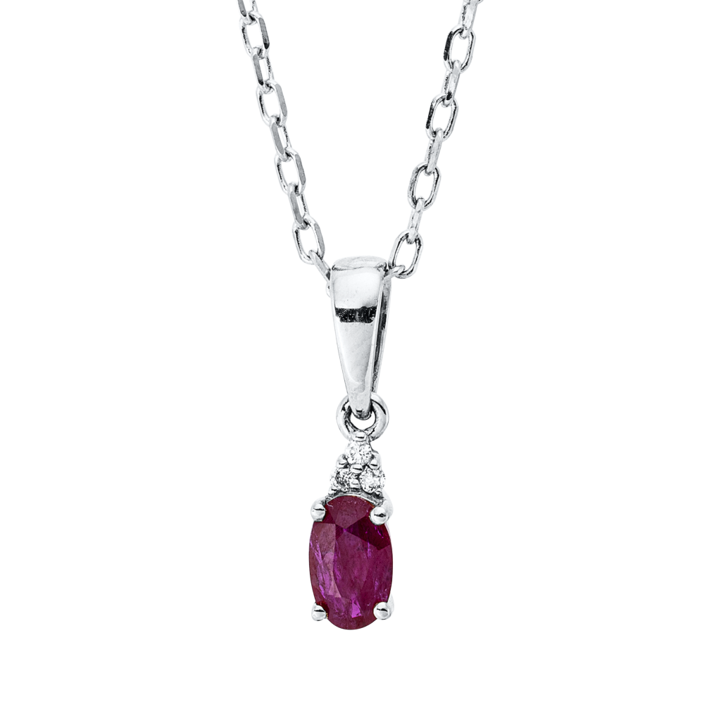 Brogle Classic necklace with ruby pendant Brogle Classic necklace with ruby pendant