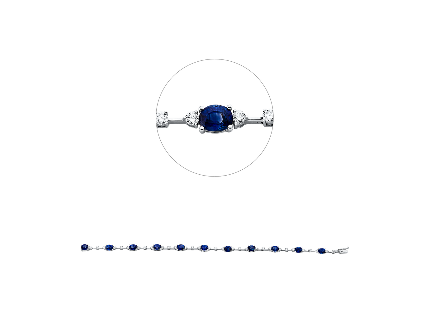 Brogle Selection sapphire bracelet Brogle Selection sapphire bracelet