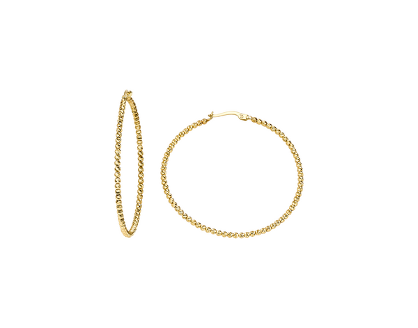 Brogle Classic gold hoop earrings