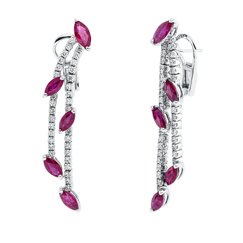 Brogle Selection Royal earrings with rubies