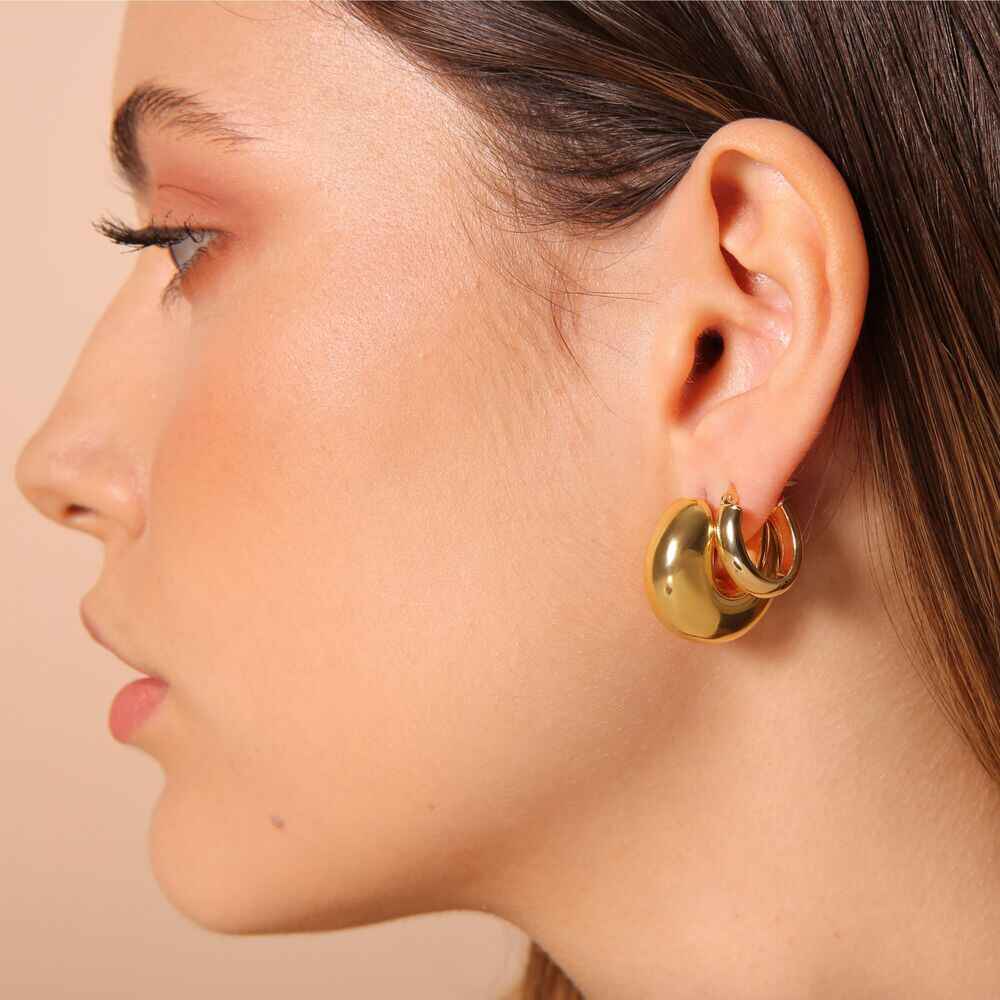 Bronzallure Golden hoop earrings