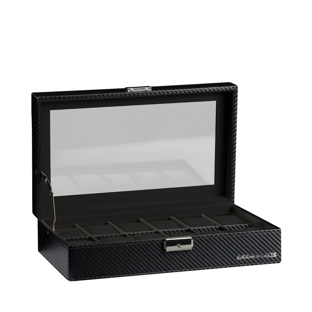 Designhütte watch box Boston 12 - carbon / black