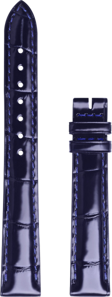 Longines blaues Alligatorenleder-Armband 14/12mm