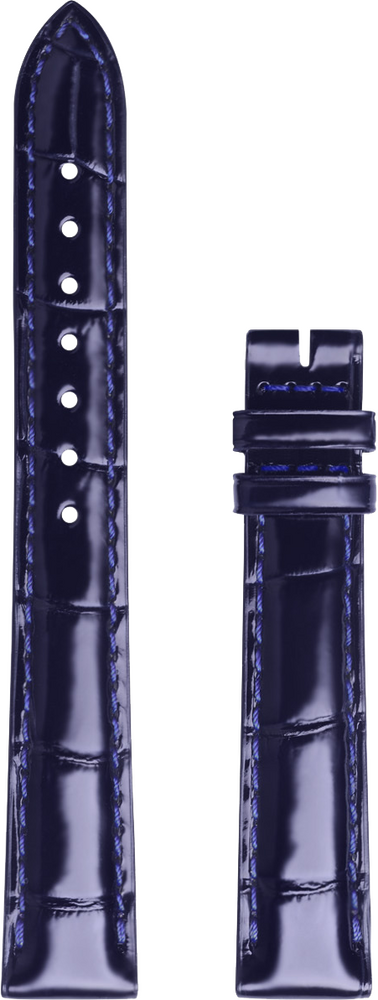 Longines blaues Alligatorenleder-Armband 14/12mm Longines blaues Alligatorenleder-Armband 14/12mm