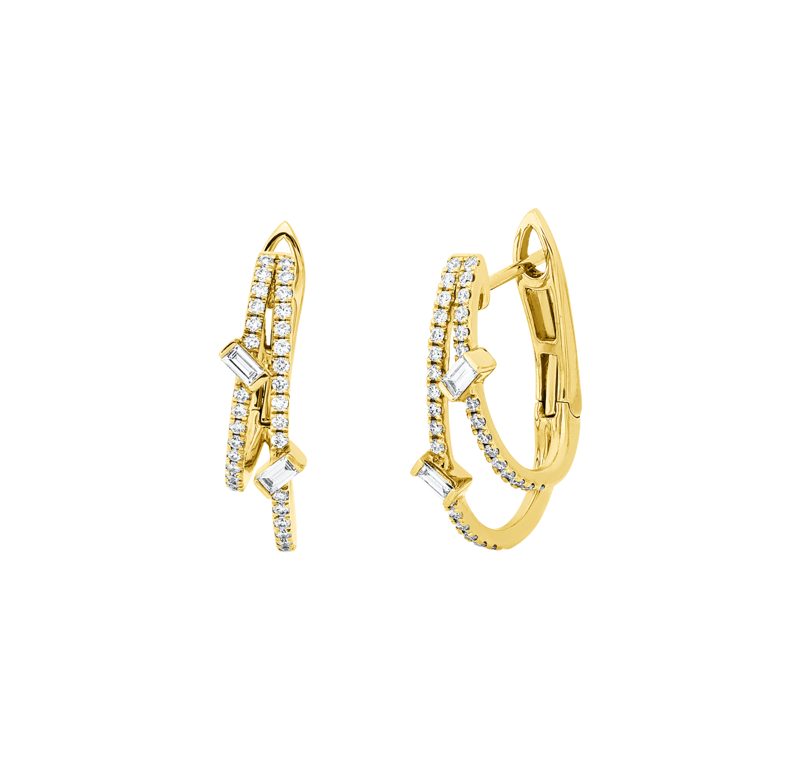 Brogle Classic diamond hoop earrings Brogle Classic diamond hoop earrings
