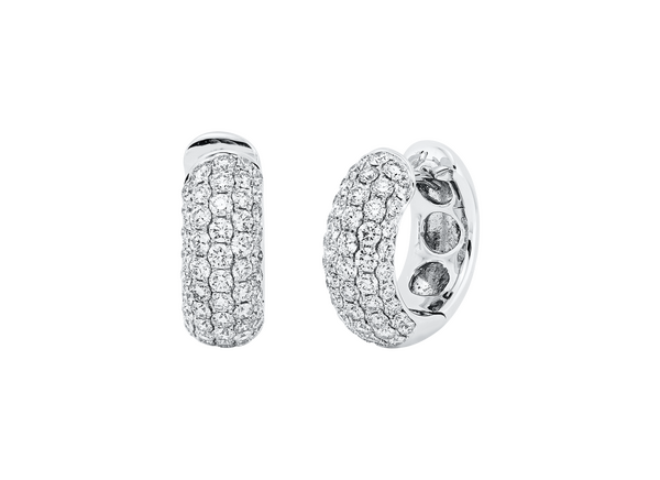 Brogle Selection diamond hoop earrings Brogle Selection diamond hoop earrings