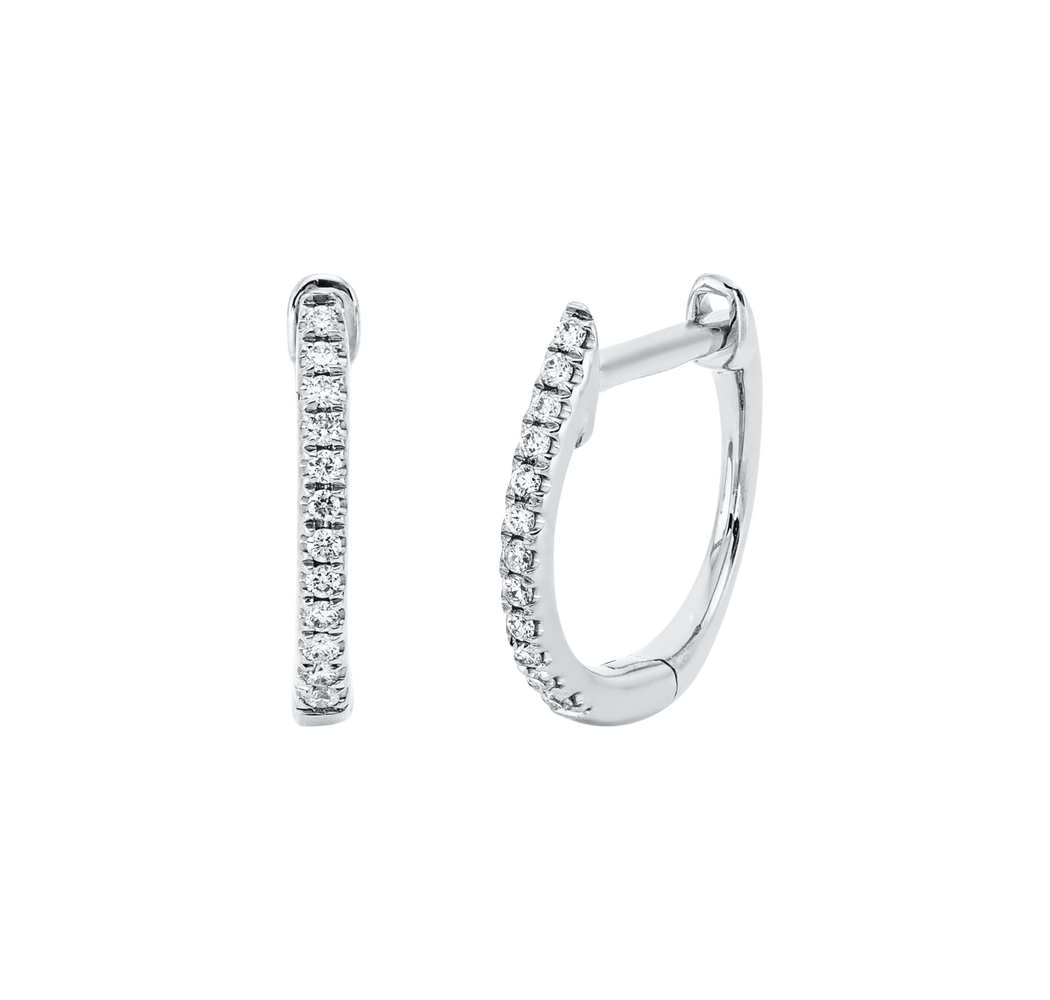 Brogle Classic diamond hoop earrings