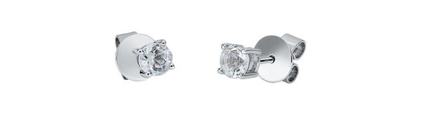 Brogle Classic amethyst stud earrings