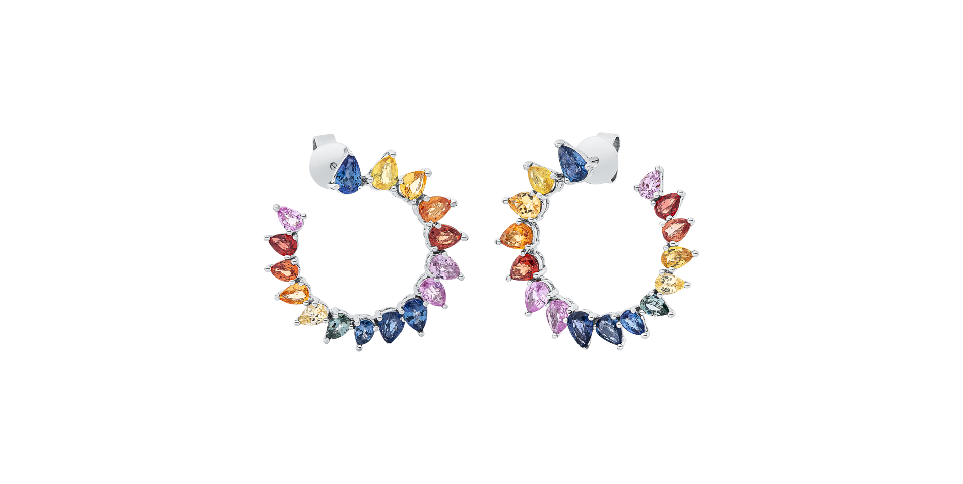 Brogle Classic Saphirohrstecker Rainbow Brogle Classic Saphirohrstecker Rainbow