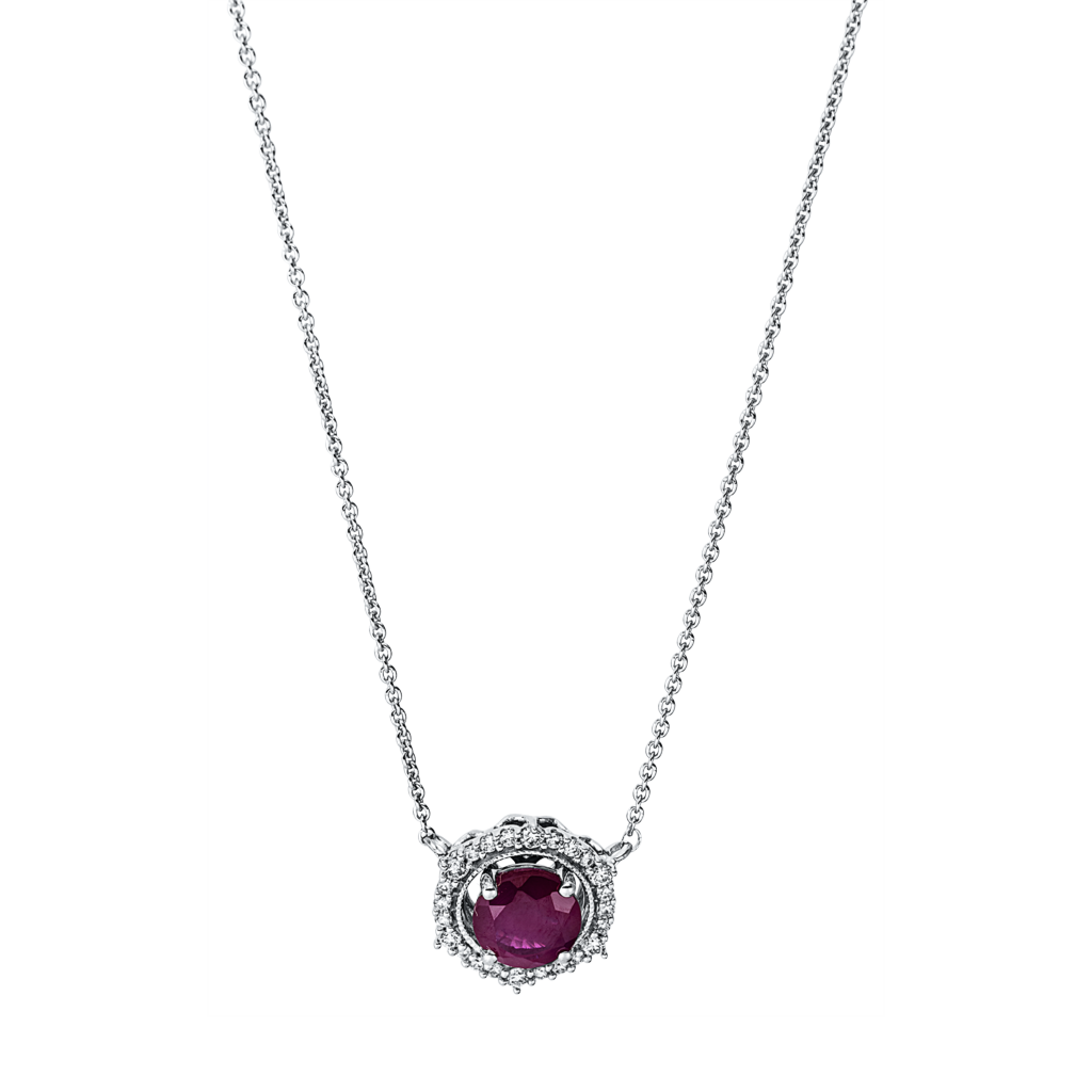 Brogle Classic necklace with ruby pendant Brogle Classic necklace with ruby pendant