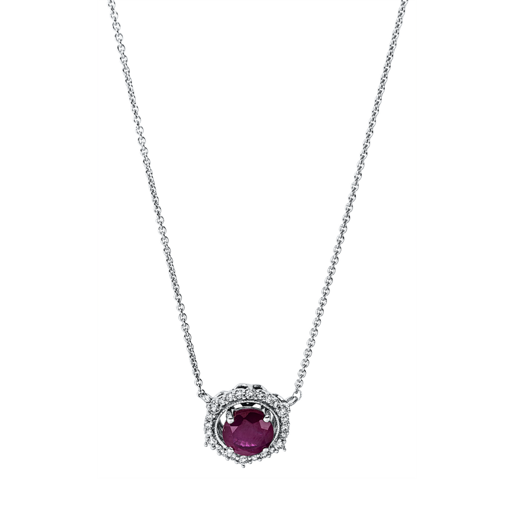 Brogle Classic necklace with ruby pendant Brogle Classic necklace with ruby pendant