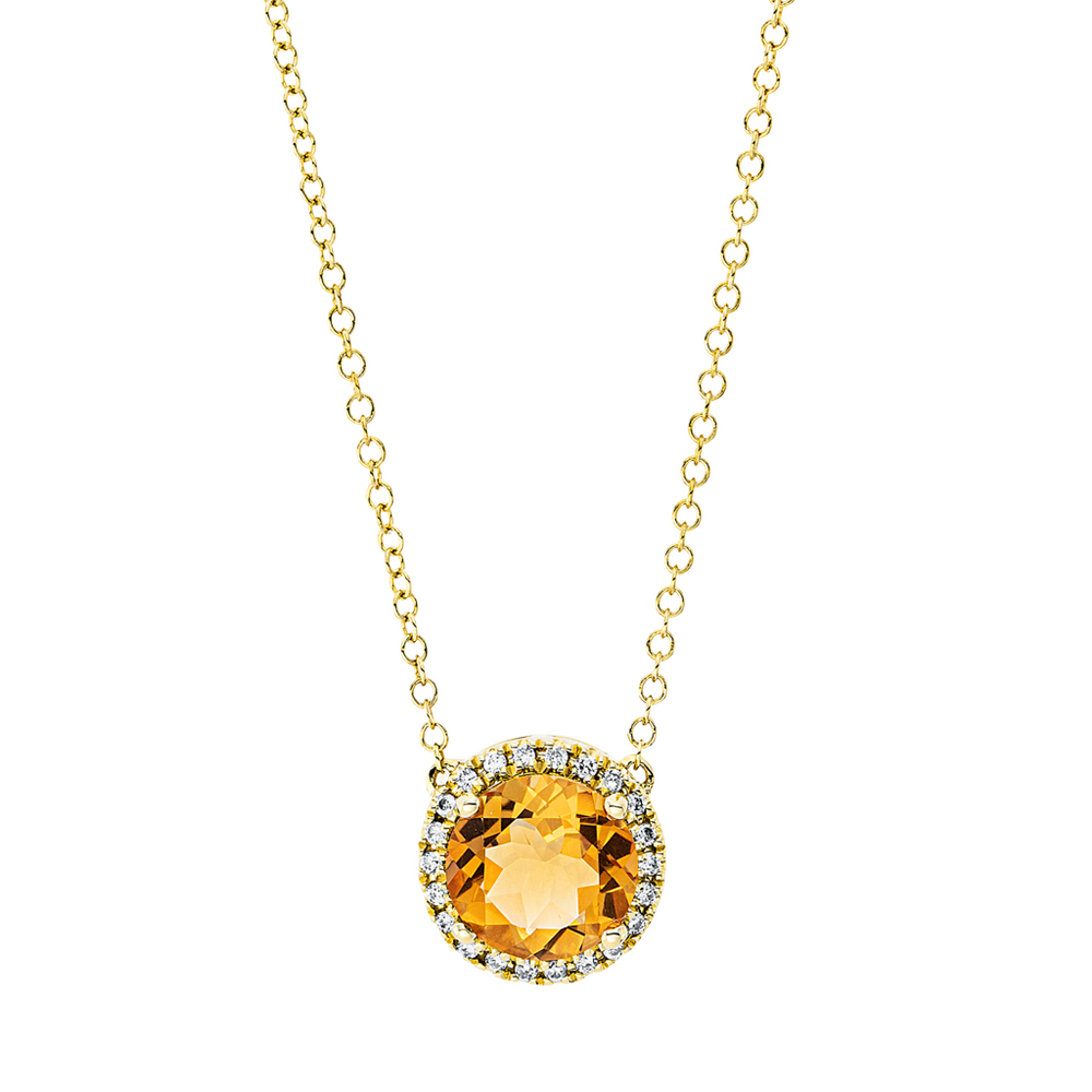 Brogle Classic necklace with citrine pendant