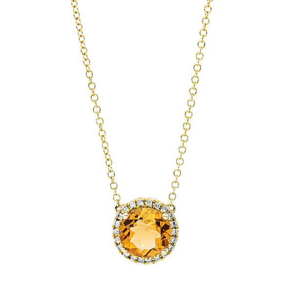 Brogle Classic necklace with citrine pendant