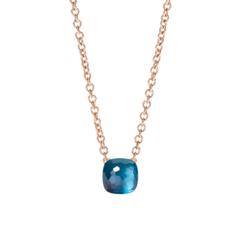 PCB6010 O6000 000TL 010 Pomellato pendant with chain nudo rose gold 18kt white gold 18kt blue london topaz a75e73721c3912a32
