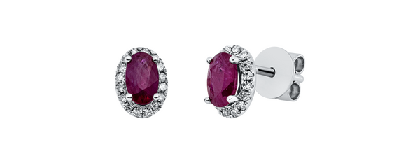 Brogle Classic ruby stud earrings