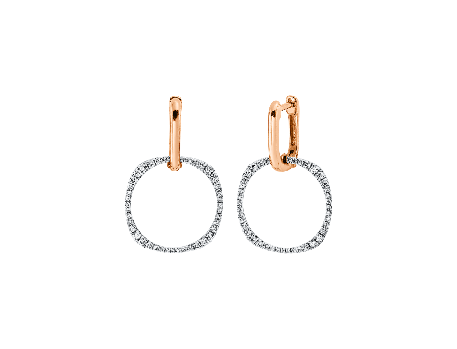 Brogle Classic bicolour diamond earrings