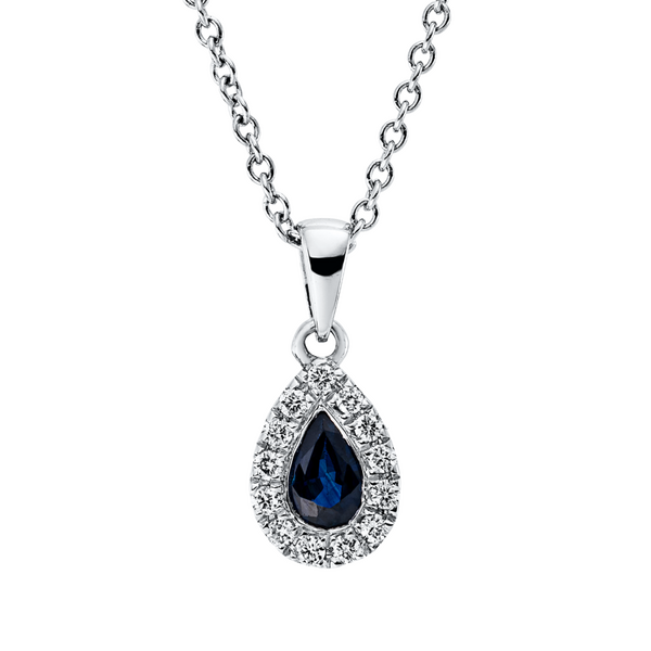 Brogle Classic necklace with sapphire pendant Brogle Classic necklace with sapphire pendant