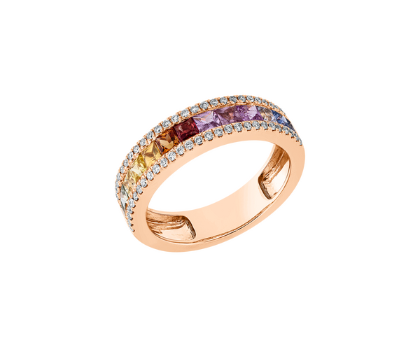 Brogle Classic Sapphire Ring Rainbow