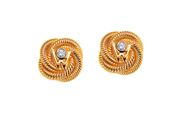 Wellendorff silk knot ear studs