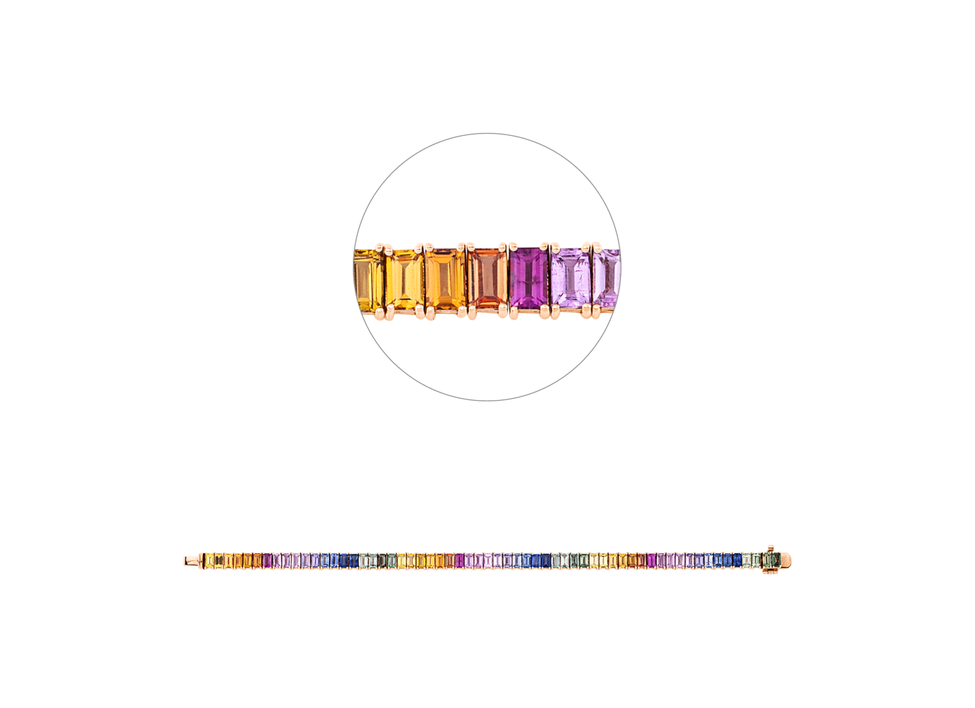 Brogle Selection sapphire bracelet Rainbow