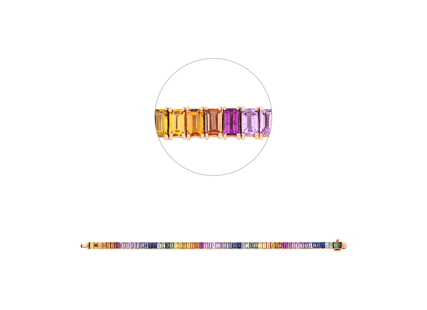 Brogle Selection sapphire bracelet Rainbow