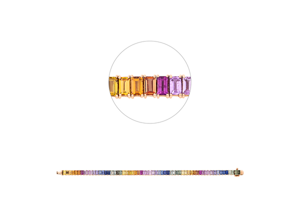 Brogle Selection sapphire bracelet Rainbow