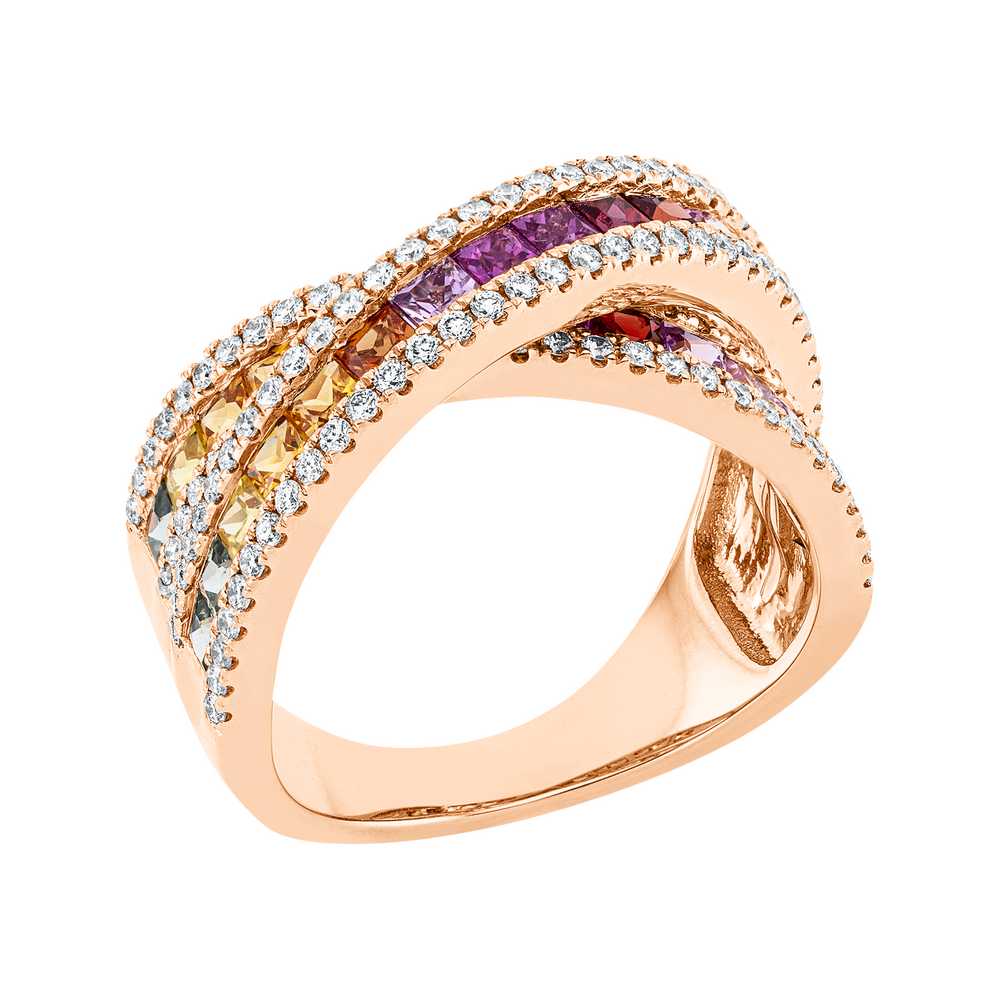 Brogle Selection Rainbow sapphire ring