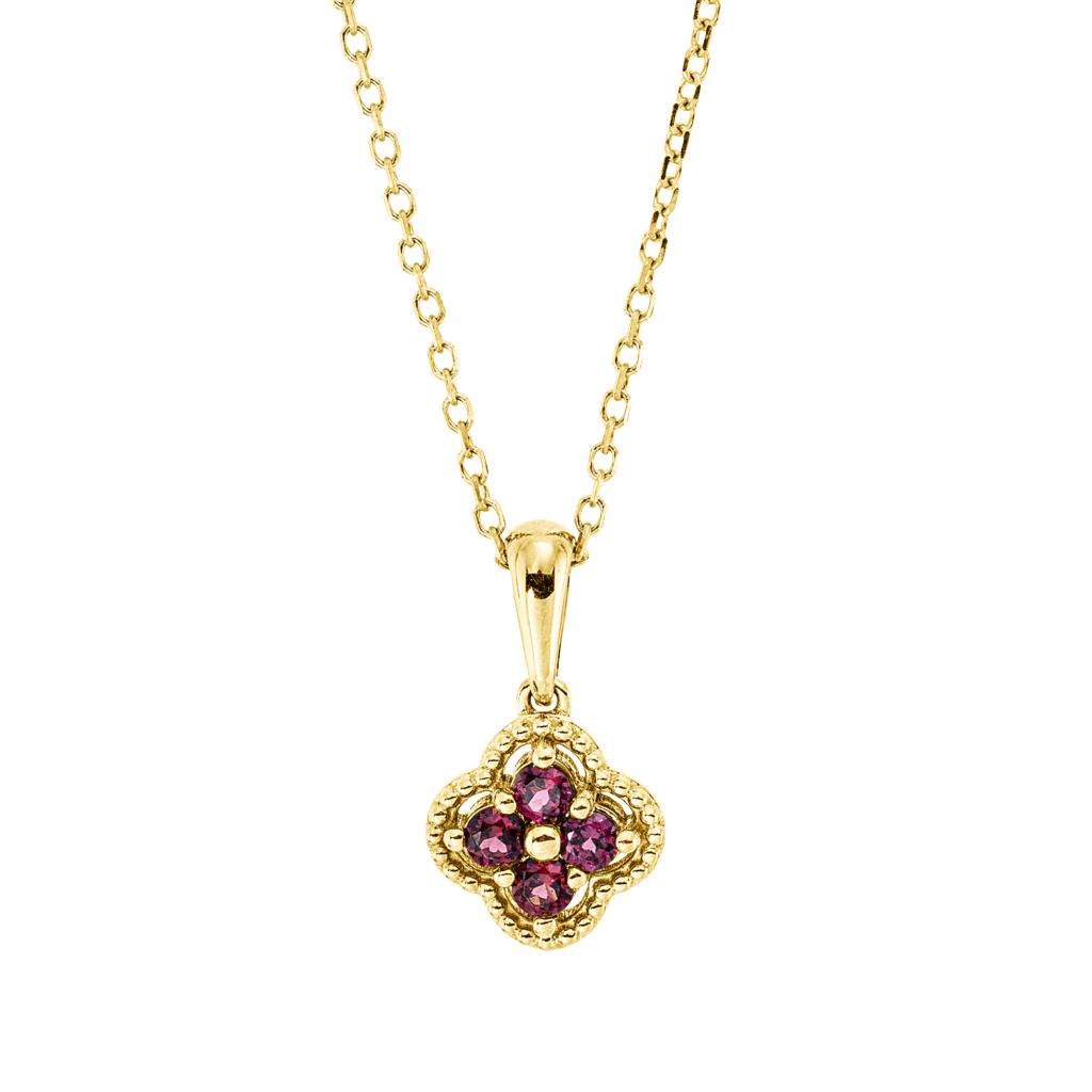 Brogle Classic necklace with rhodolite pendant