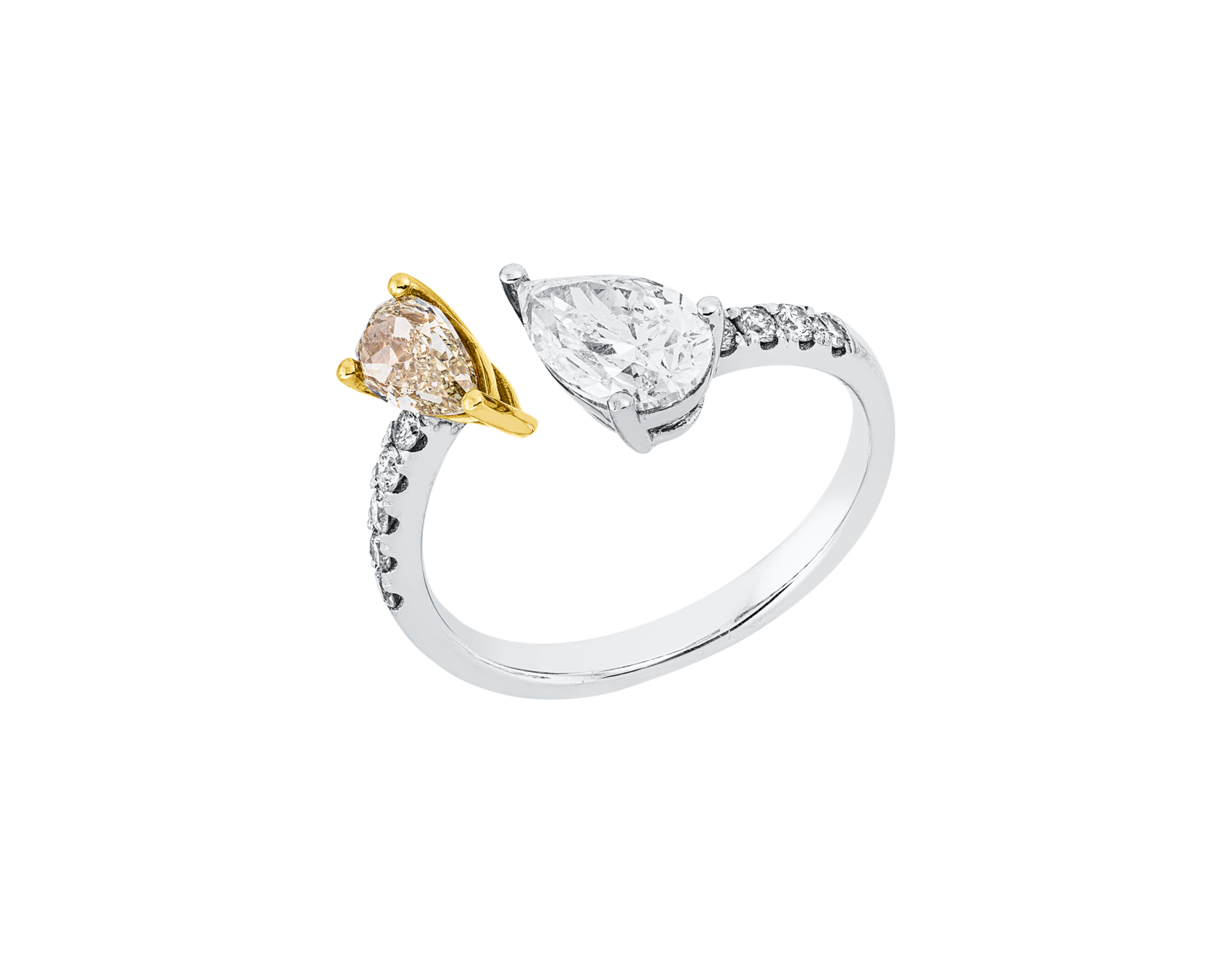 Brogle Selection Bicolor diamond ring