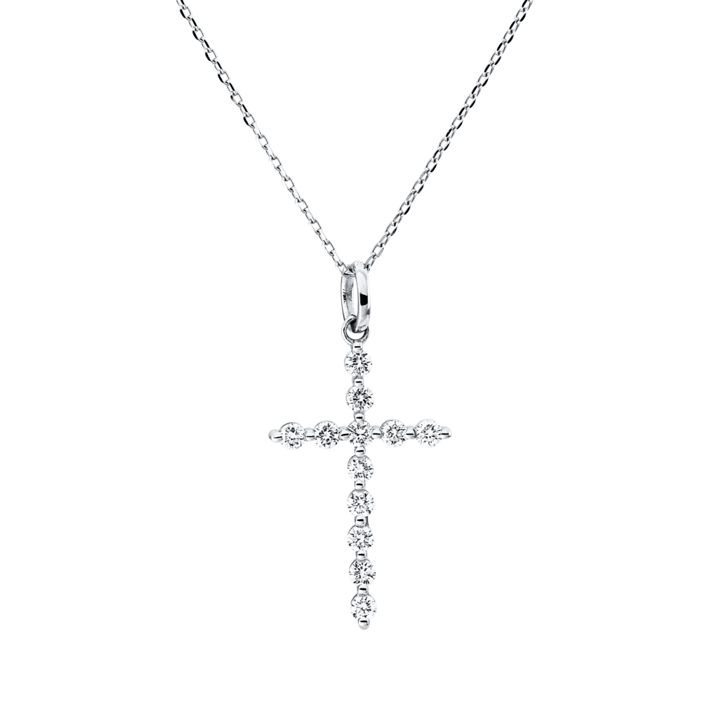Brogle Classic Kette mit Diamantkreuz