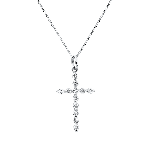 Brogle Classic Kette mit Diamantkreuz