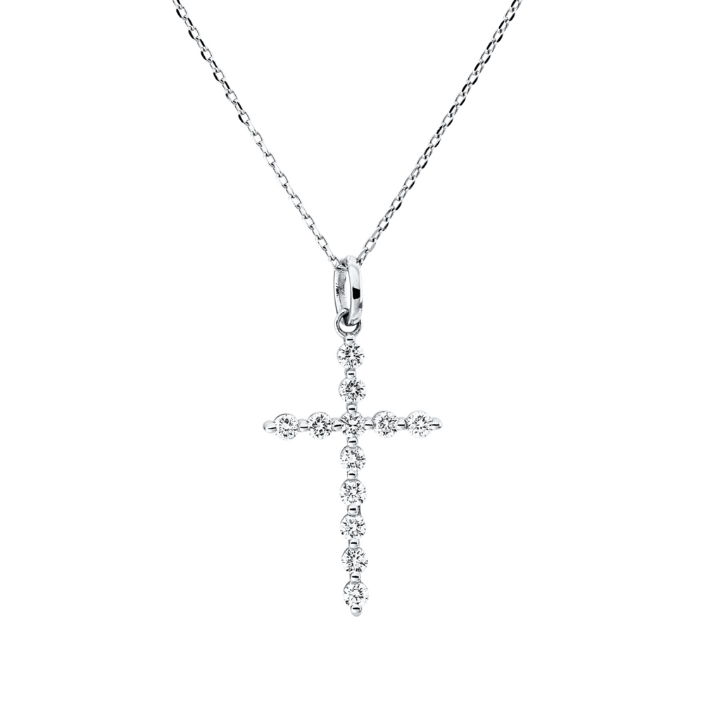 Brogle Classic Kette mit Diamantkreuz Brogle Classic Kette mit Diamantkreuz