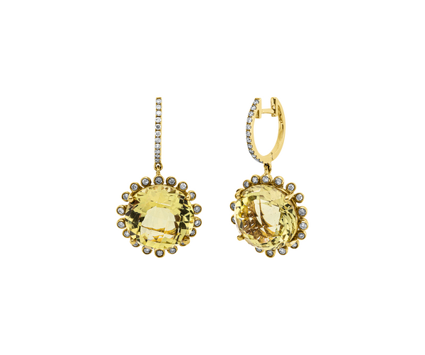 Brogle Classic lemon quartz earrings
