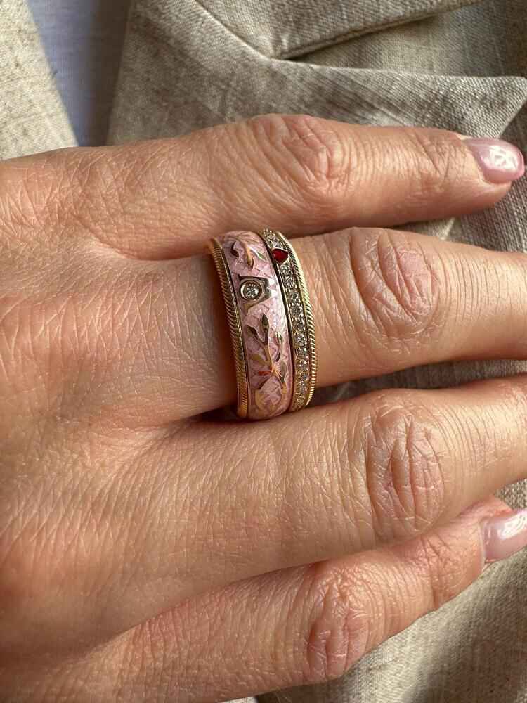 Wellendorff Edel-Vergissmeinnicht. Nude mit Herz Ring