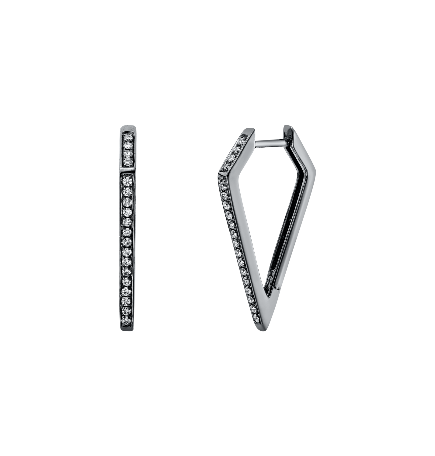 Brogle Classic diamond hoop earrings