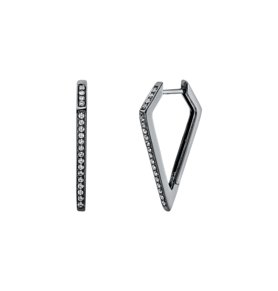 Brogle Classic diamond hoop earrings