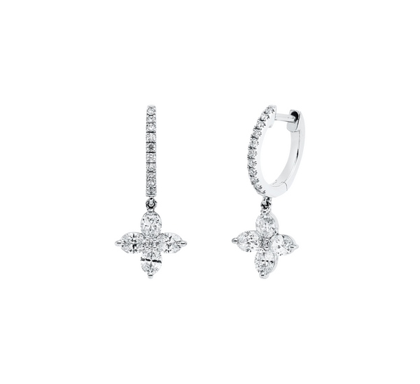 Brogle Classic diamond hoop earrings