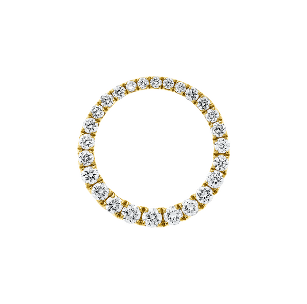 Brogle Classic circle pendant with diamonds