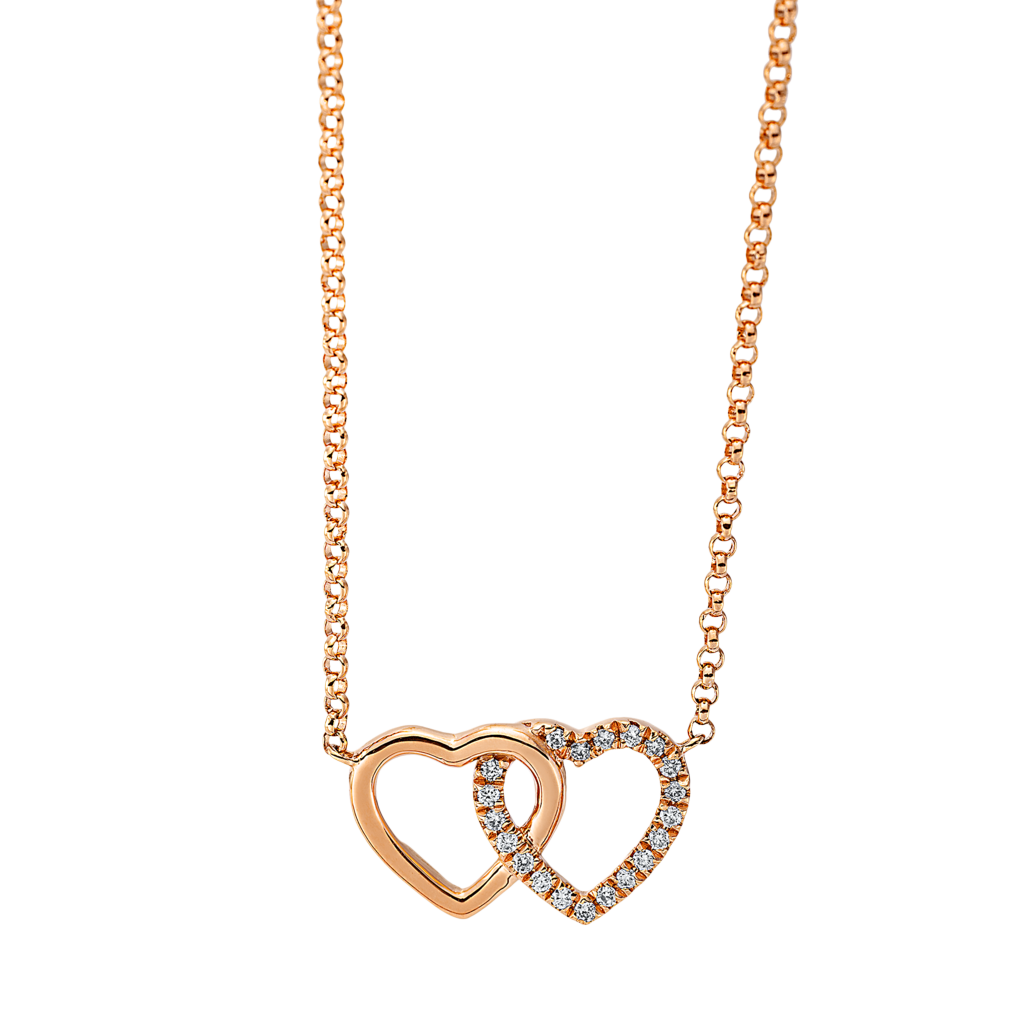 Brogle Classic necklace with diamond heart Brogle Classic necklace with diamond heart