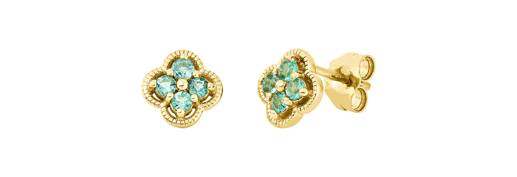 Brogle Classic emerald stud earrings