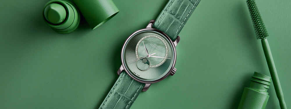 ct rado damen diamaster green