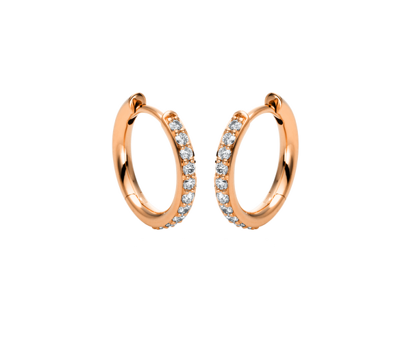 Brogle Classic diamond hoop earrings