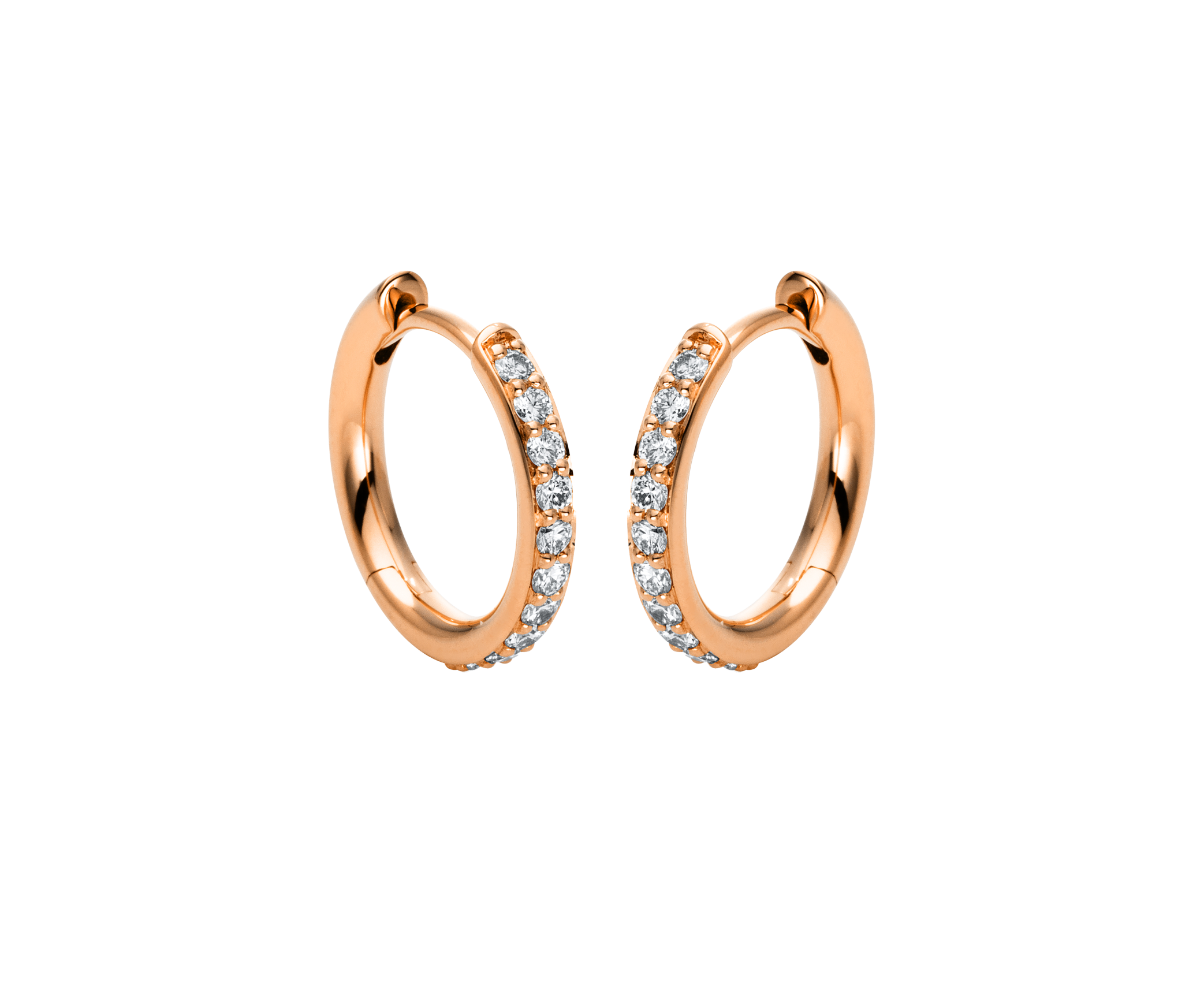 Brogle Classic diamond hoop earrings Brogle Classic diamond hoop earrings