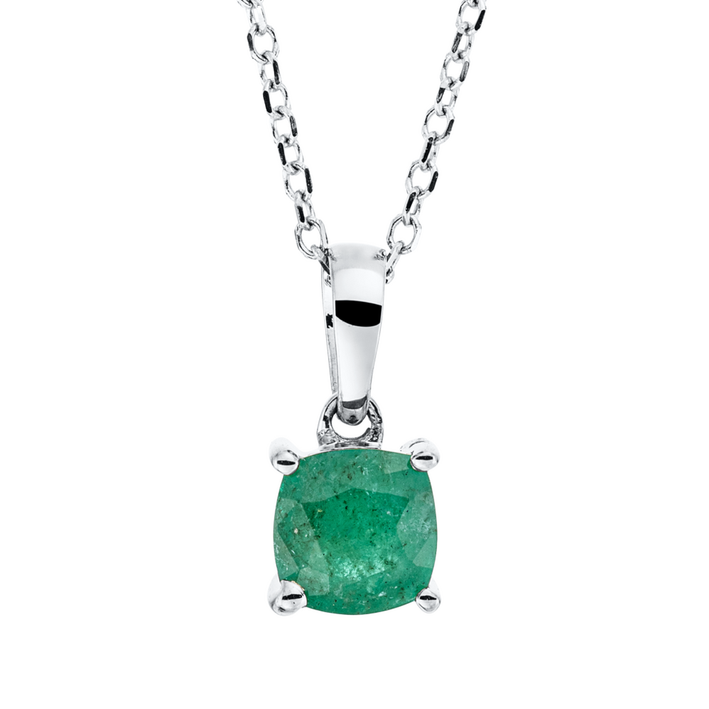 Brogle Classic gold chain with emerald pendant