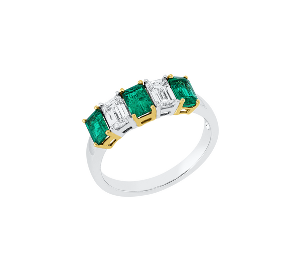 Brogle Selection bicolour emerald ring Brogle Selection bicolour emerald ring