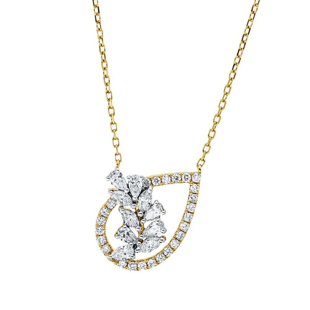Brogle Classic necklace with bicolour diamond pendant