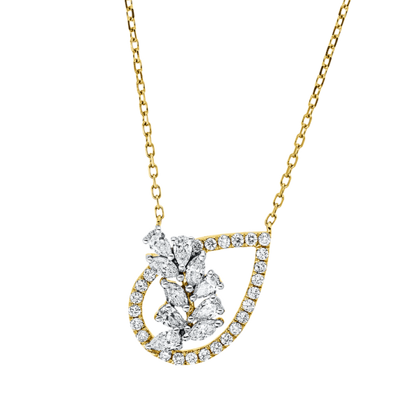 Brogle Classic necklace with bicolour diamond pendant Brogle Classic necklace with bicolour diamond pendant