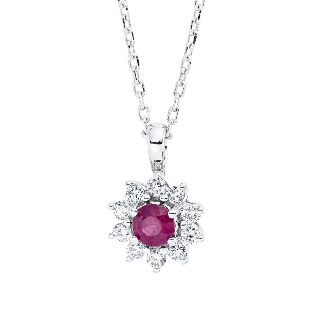 Brogle Classic necklace with ruby pendant Brogle Classic necklace with ruby pendant